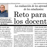 La evaluación de los aprendizajes de los estudiantes: Reto para los docentes By Julio Rodríguez, Ed.D. - (August-September 2014-2015)
