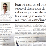 Experiencias en el taller sobre el desarrollo de rúbricas para evaluar las investigaciones que realizan los estudiantes By Dr. Rubén Rosado (August-December 2015-2016)